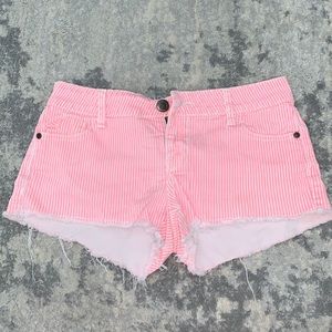 Pink striped shorts size 5